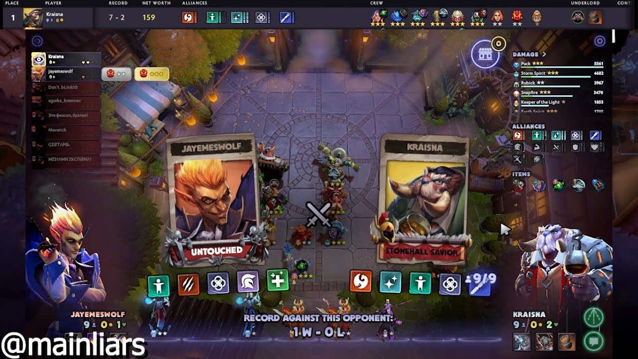 Alliance : 6 Mage - 3 Spirit - 2 Dragon - 2 Human - 1 Magus / Dota Underlords : Knockout Ranked