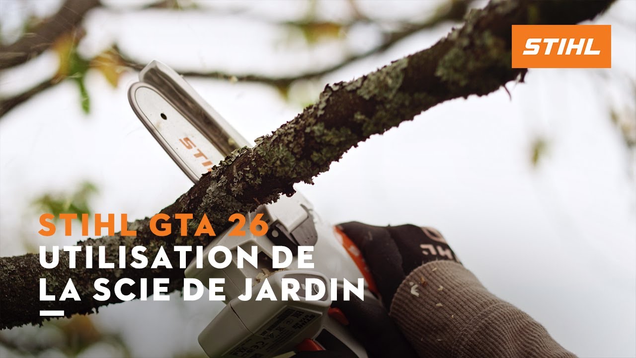 Utilisation De La Scie De Jardin Stihl Gta 26 Youtube
