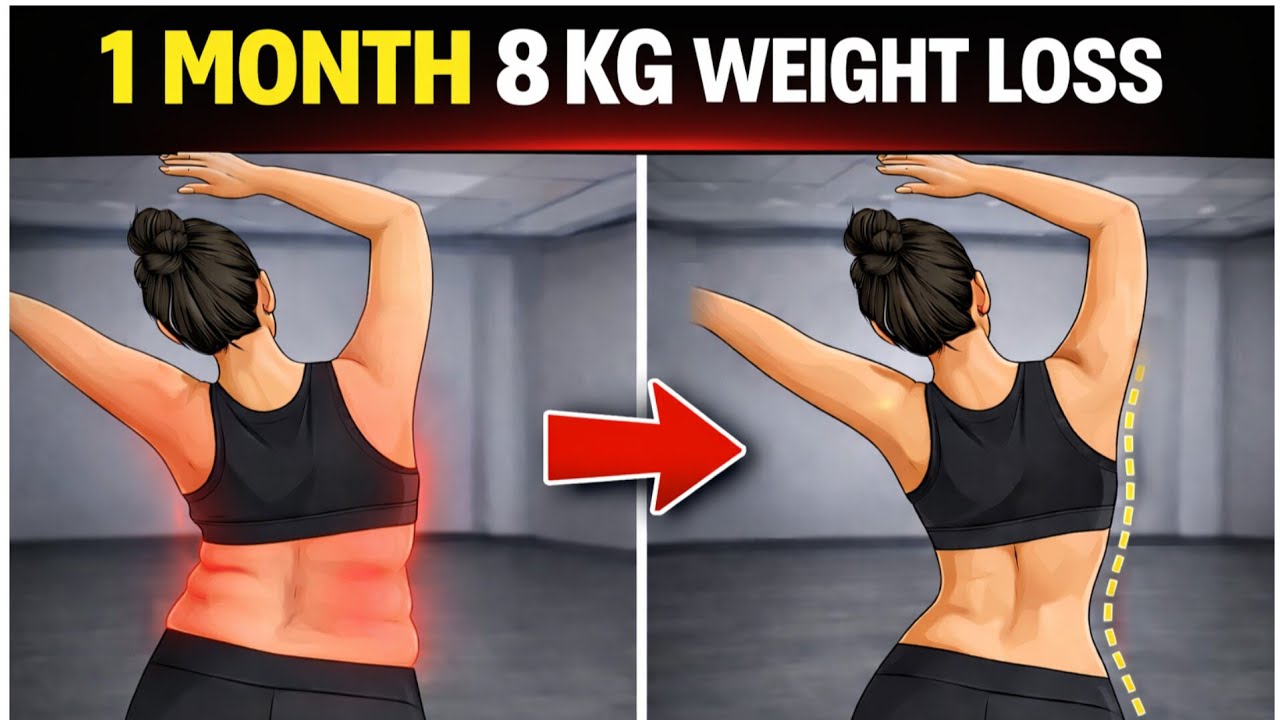 Full body fat loss exercise at home || 1 month 8 kg weight loss challenge