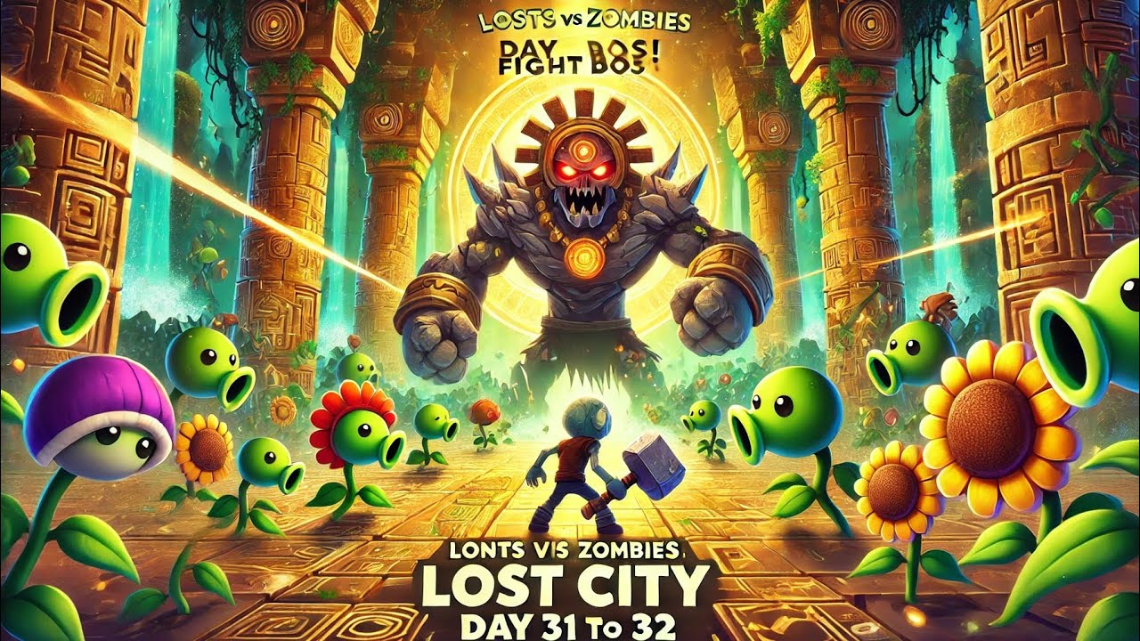 Plants VS Zombies 2 - Lost City Day 31-32 (BOSS) - YouTube