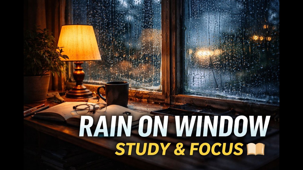 Relaxing Rain With Distant Thunder | Sleep , Study, Focus