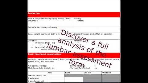 The use of a standardized assessment form in orthopaedic medicine