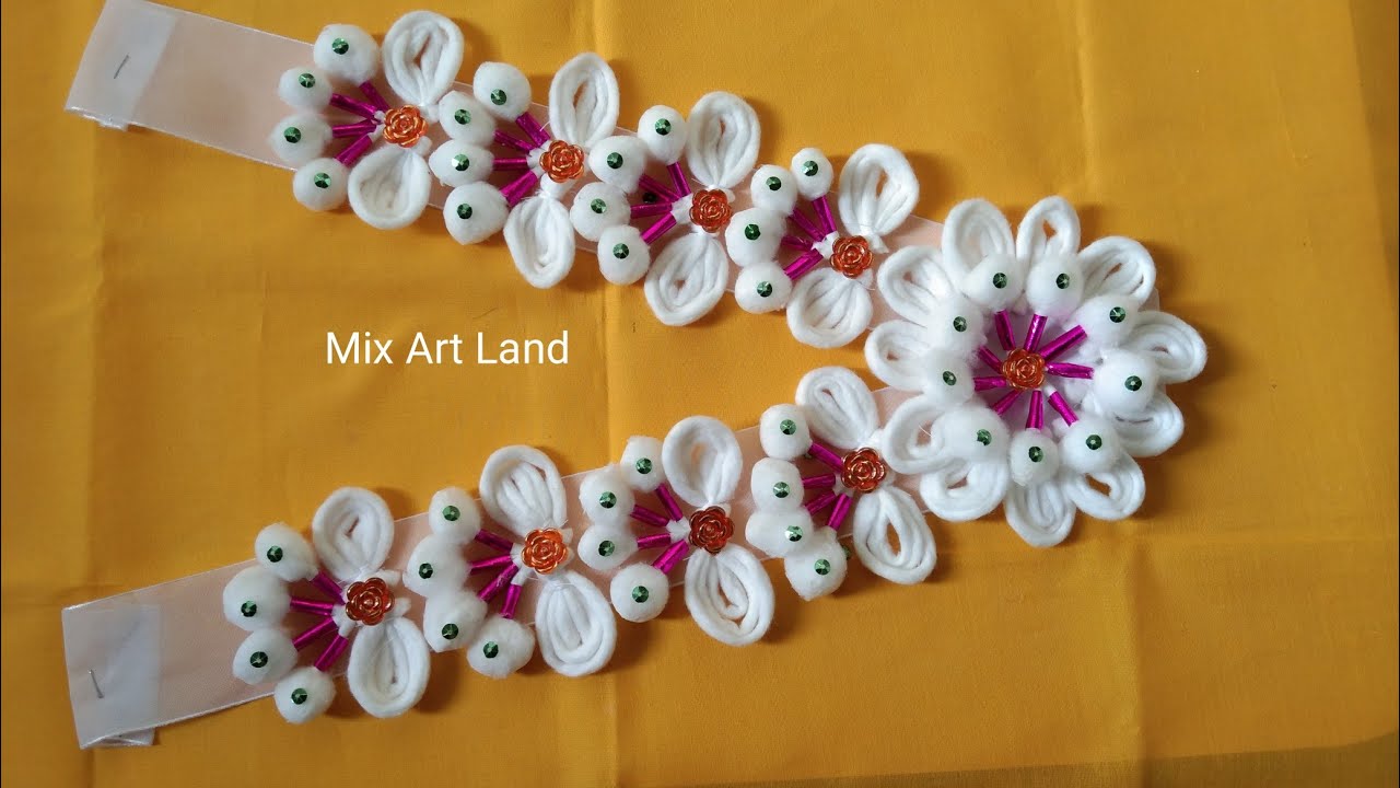 Flower design cotton garland | Gejjevastra | Design - 54