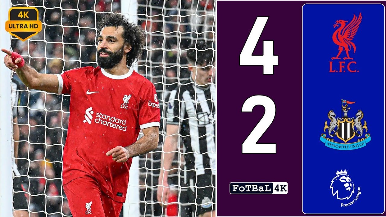 ليفربول 4-2 نيوكاسل 4K - من اجمل مباريات الدورى الانجليزى 2024 - تعليق احمد البلوشى