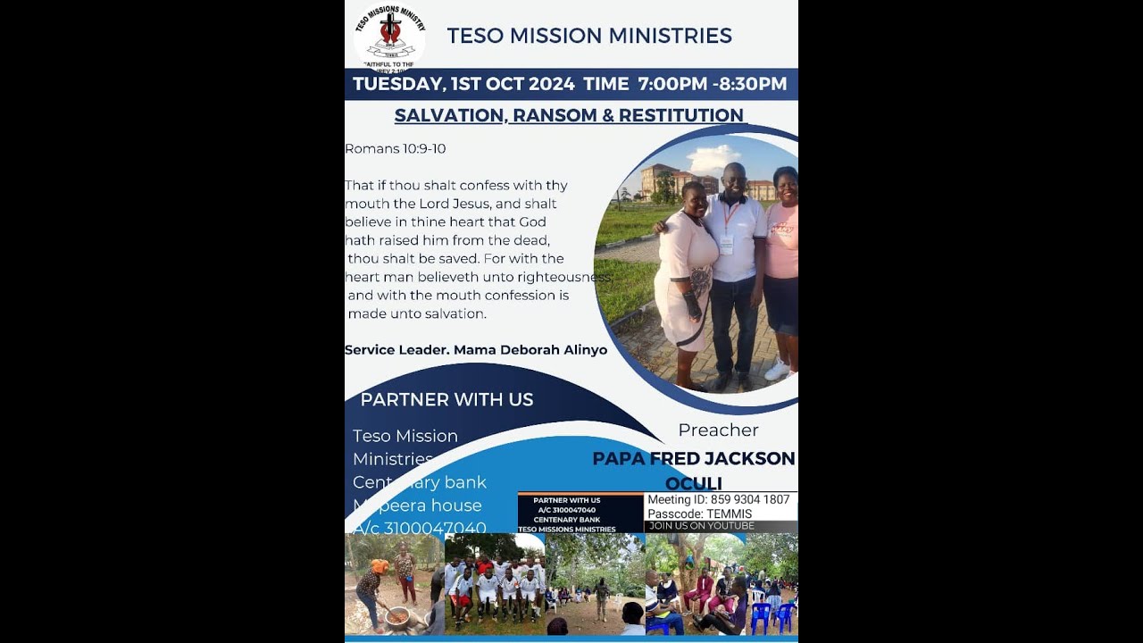 Salvation Ransom TEMMIS FELLOWSHIP: SALVATION, RANSOM AND RESTITUTION - Papa Jackson ...