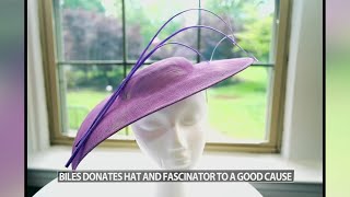 Simone Biles donates Kentucky Derby hat to Kosair for Kids charity auction Simone Biles Donates Derby 151 Fascinators