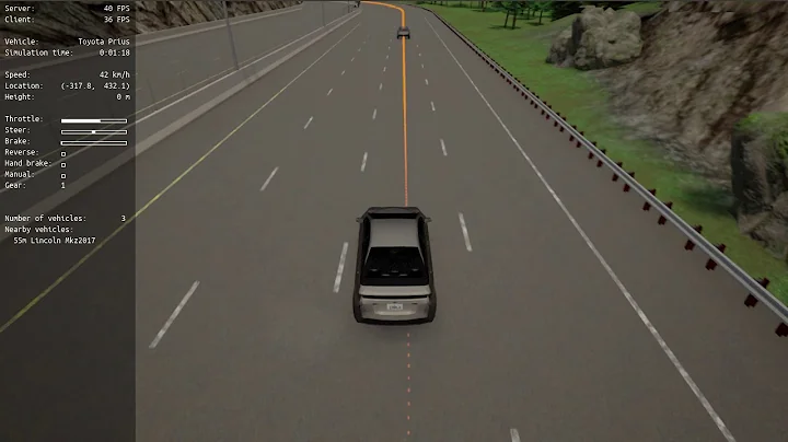 Autonomous driving on CARLA - Case 2: two separate double-lane changes using bell-shaped functions