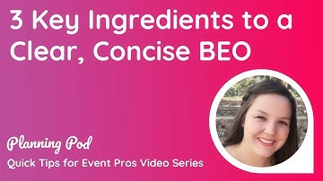 Banquet Event Order - 3 Key Ingredients to a Clear, Concise BEO