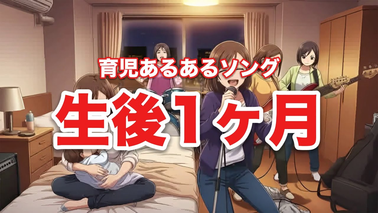 生後1ヶ月赤ちゃんあるあるの歌【育児あるあるソング】