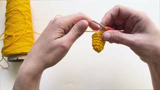 Making a 5-dc-bobble stitch