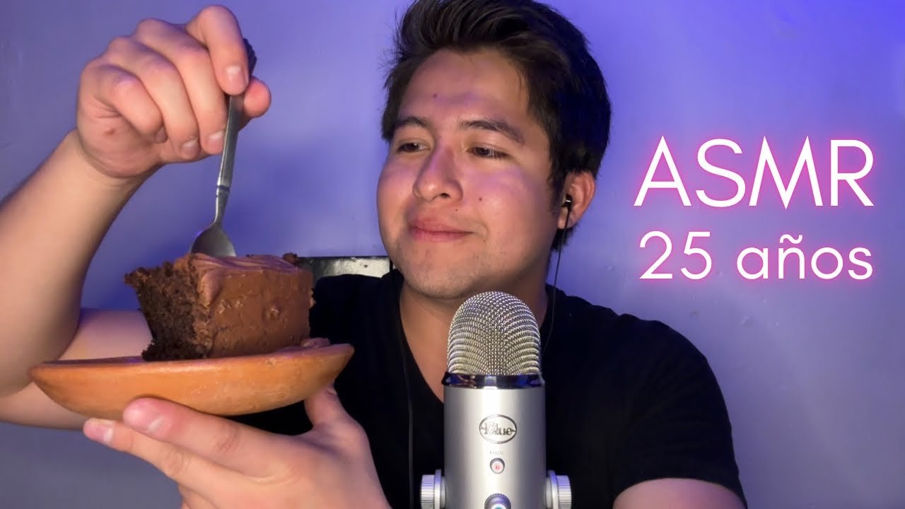 ASMR comiendo mi Pastel de CUMPLEAÑOS | Reflexiones a mis 25🎂