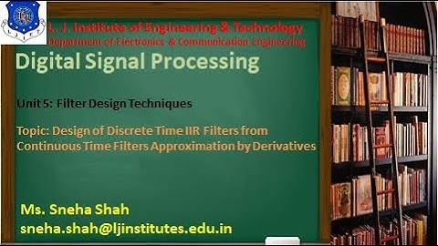 Session 21 Digital Signal Processing Sem 7 EC 22 September