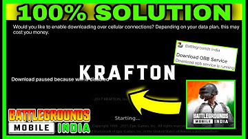 DOWNLOAD PAUSED BECAUSE WIFI IS DISABLED PROBLEM SOLUTION IN BGMI | FIX BGMI DOWNLOAD OBB SERVICE