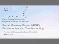 Live Webcast: Border Gateway Protocol (BGP) Fundamentals and Troubleshooting