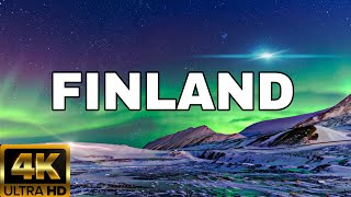 FLYING OVER FINLAND (4K UHD) - AMAZING BEAUTIFUL SCENERY &amp; RELAXING MUSIC