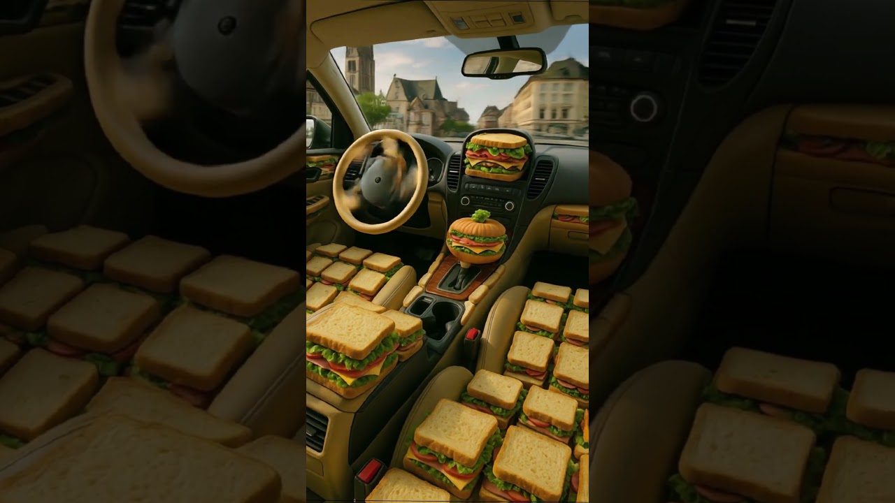 Racing Sandwich🥪 #youtubeshorts #shorts #ai #youtube #cute #like #funny #music #baby #shortsfeed