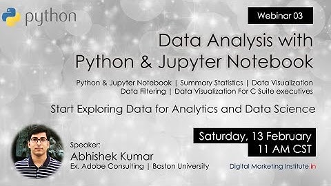 Webinar 03 - Data Analysis with Python & Jupyter Notebook