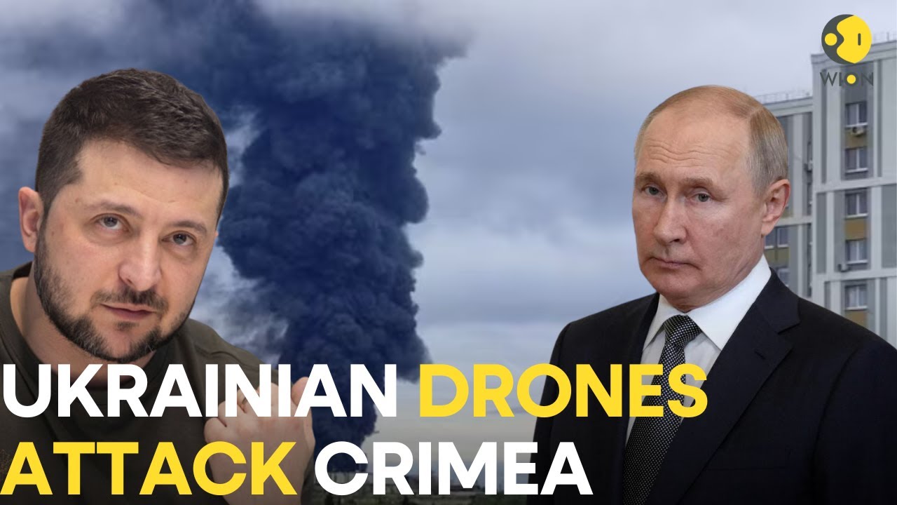 Two Ukrainian drones downed over Crimea says Russian-appointed official | Russia Ukraine war LIVE