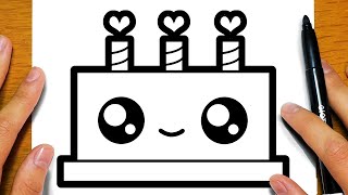 How To Draw A Cute Cake  | Easy Drawings