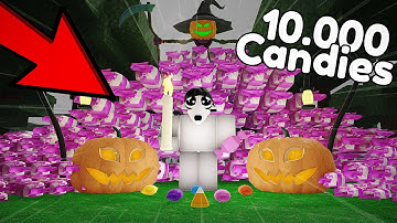 I COLLECTED 10,000 CANDIES in 99 NIGHTS IN THE FOREST ROBLOX