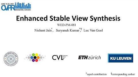 [CVPR 2023] Enhanced Stable View Synthesis