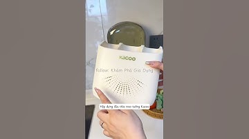 Ống đũa thìa treo tường có nắp đậy thoáng khí, hộp đũa muỗng dán tường có khay hứng nước Kacoo