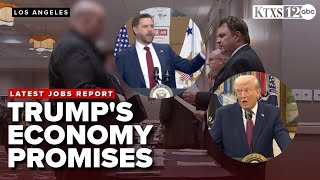 Trump promises 'economic boom' as latest jobs report complicates administration's message