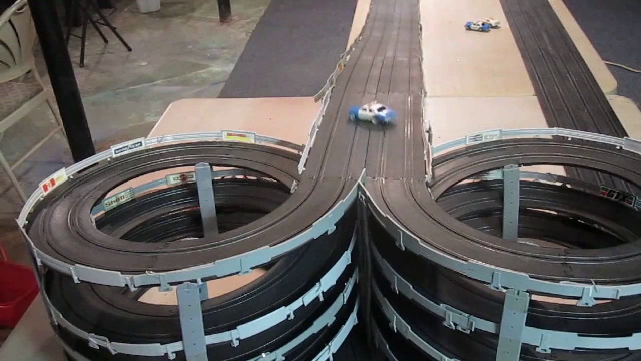 Matchbox slot car racing and chasing YouTube