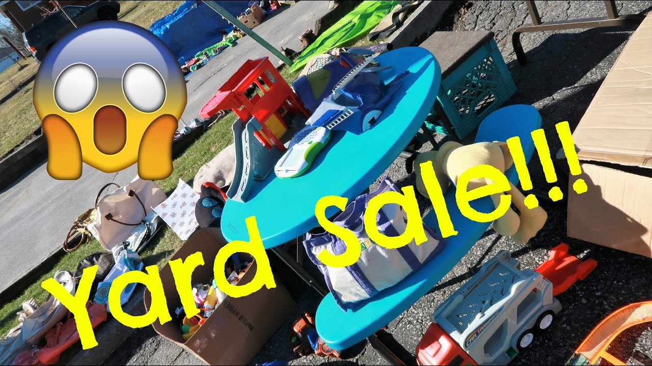 FIRST YARD SALE HAUL ! Day 098 (04/08/17) - YouTube