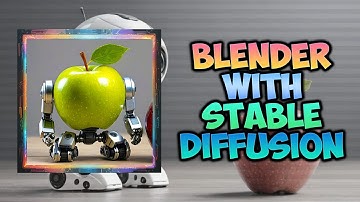 Blender with Stable Diffusion XL Tutorial - Robot and apple