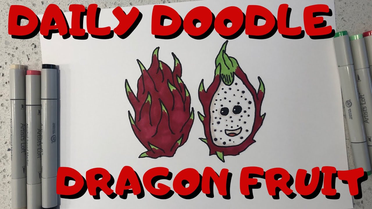 How to draw a Dragon Fruit! YouTube