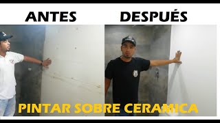 como estucar y pintar Sobre Cerámica O Azulejo. Enchape Sobre enchape, masilla sobre enchape