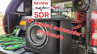 SKAR AUDIO SDR 10" loaded subwoofer enclosure review and testing