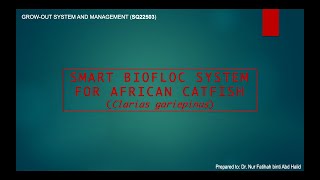 SMART BIOFLOC SYSTEM FOR AFRICAN CATFISH (Clarias gariepinus)