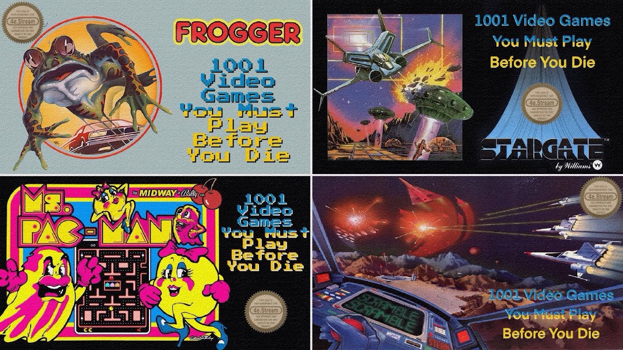 #16 Scramble, Stargate, Ms. Pac-Man, Frogger. 1001 video games you must