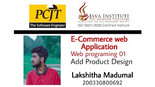 Add Product Design | eShop Project | Java Institute