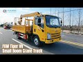 FAW Tiger VR 4T Small Boom Crane Truck For Cargo, Lifting, Construction