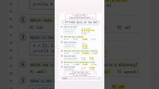 Python Quiz of the Day! #Python #shorts #trending #exams #interview #placement #programming #coding