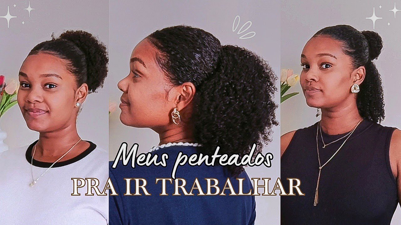 Uma Semana de Trabalho com Meu Cabelo Crespo | ideias de penteados pra trabalhar 