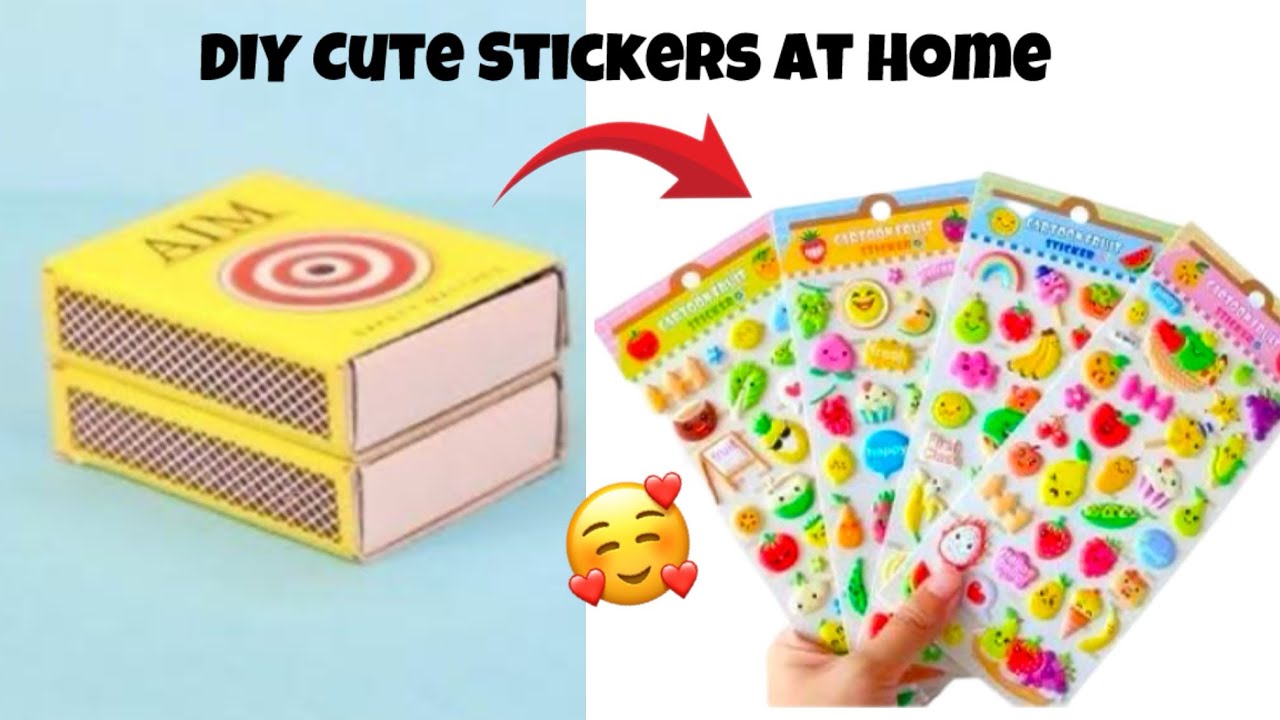 DIY Cute Stickers / Homemade Stickers / Paper Crafts / Best out of ...