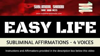 Easy Life   The Universe Conspires In Your Favor   Live Your Dream Life   Subliminal Affirmations