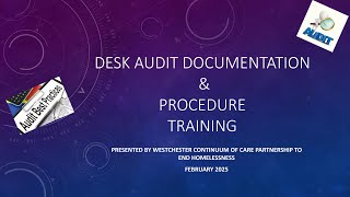 WCCoC: How to Ace a Desk Audit (Housing, Coordinated Entry, and Case Notes)