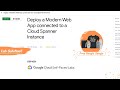 Deploy a Modern Web App connected to a Cloud Spanner Instance Lab Solution || GSP1051 || Free swags