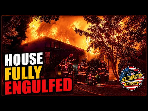 Massive House Fire Destroys Selden Residence  Intense Overnight Firefight