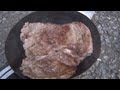 野宿でステーキ② アメリカ牛 Steak outdoor