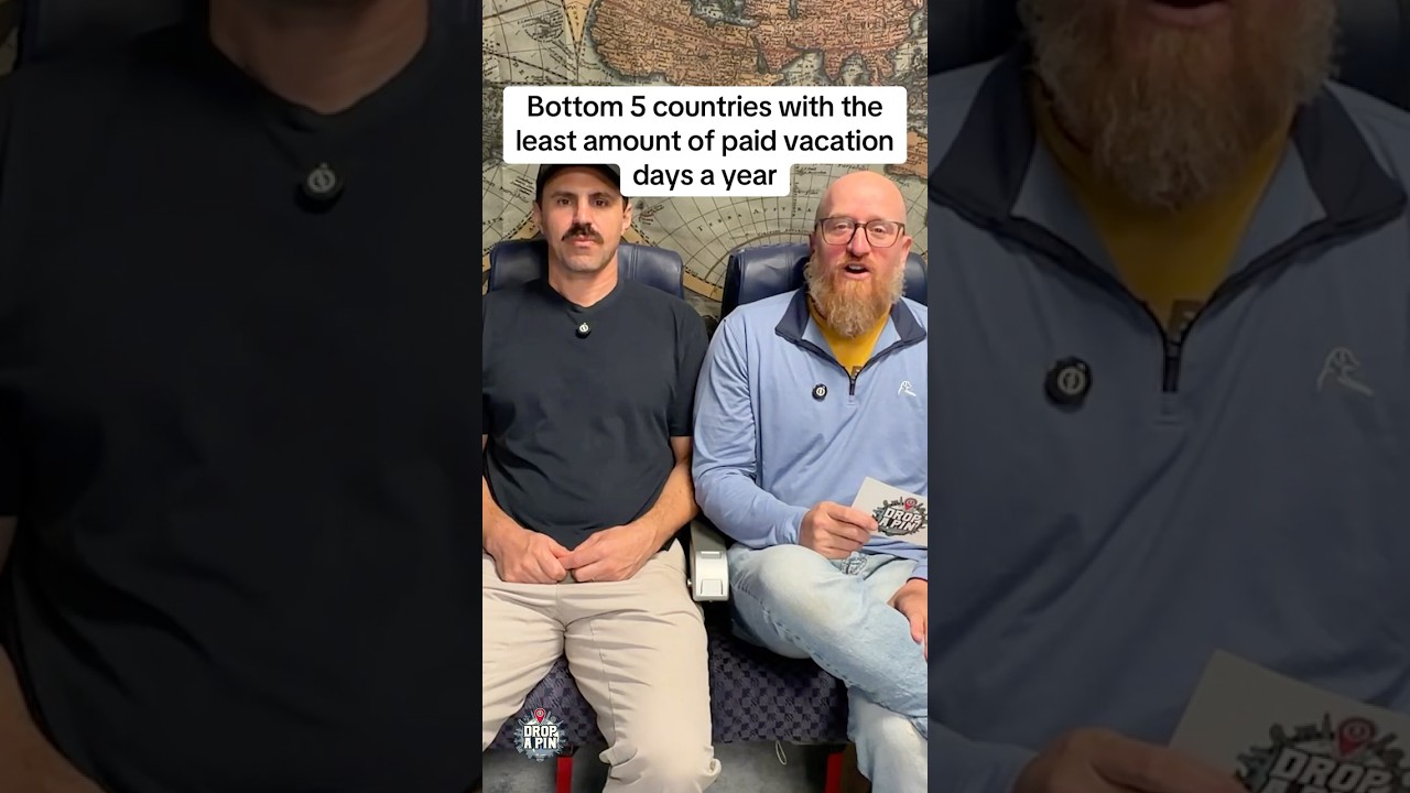 Bottom 5 countries with the least amount of paid vacation days a year