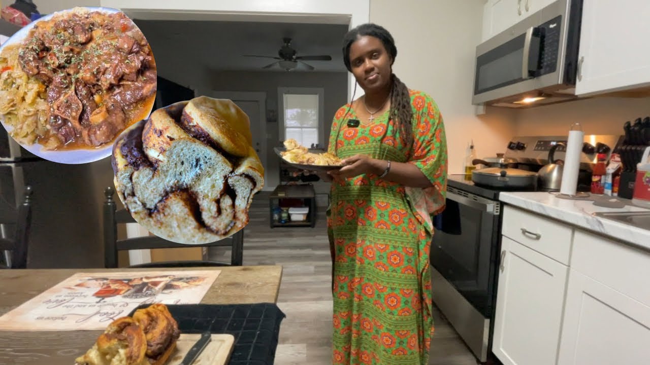 Braised Oxtails, Fried Cabbage & Nutella Swirl Bread Recipe | Full Cooking Tutorial 