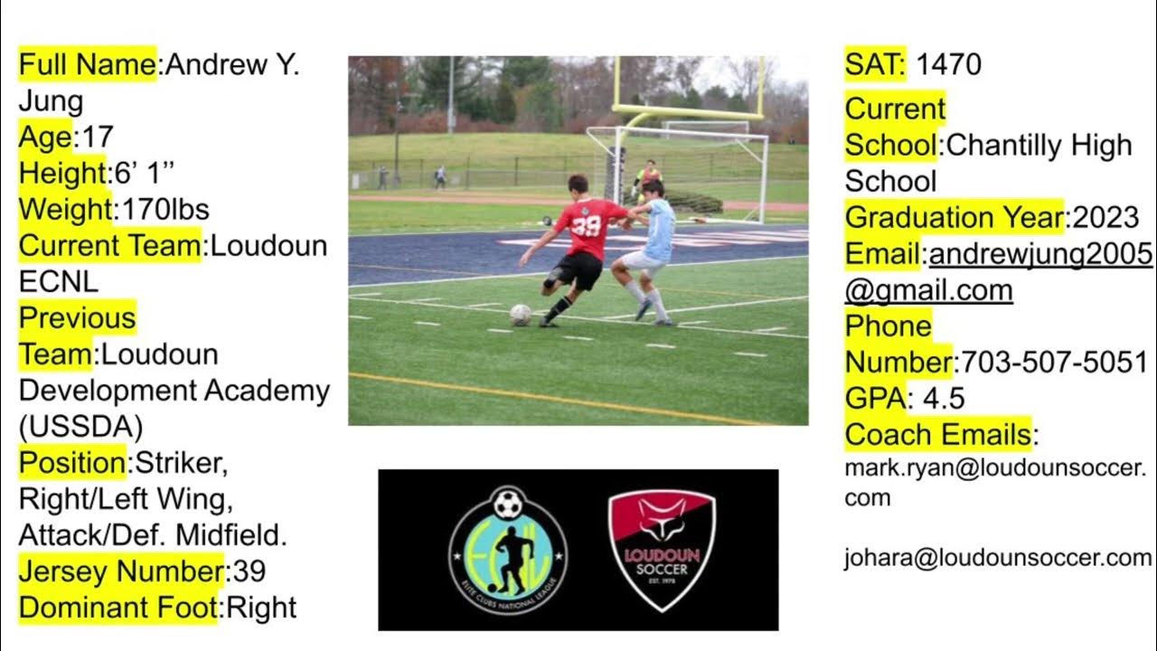 Andrew Jung ECNL Virginia Showcase Moments Forward Class of 2023