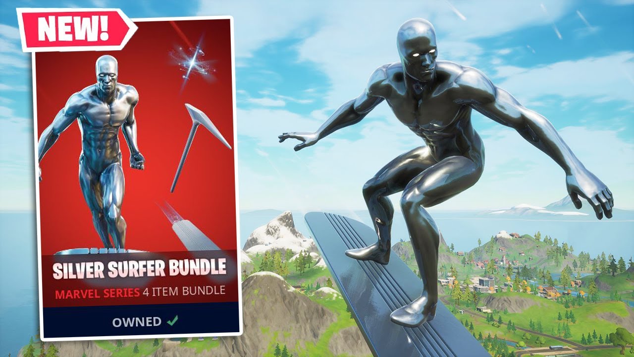 NEW SILVER SURFER Bundle Gameplay in Fortnite! 