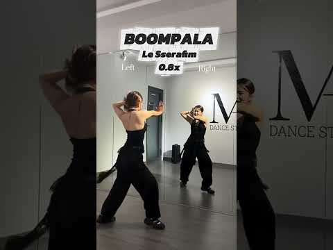 BOOMPALA (LE SSERAFIM) - 0.8x mirrored dance tutorial #dance #kpop #dancetutorial #madancestudio
